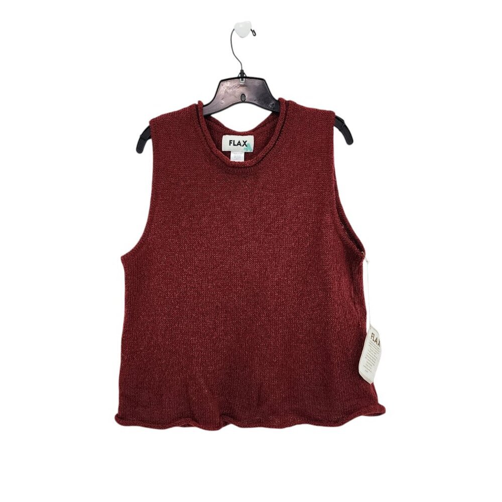 Flax Women's Mohair Blend Crewneck Tank Sweater - M/L